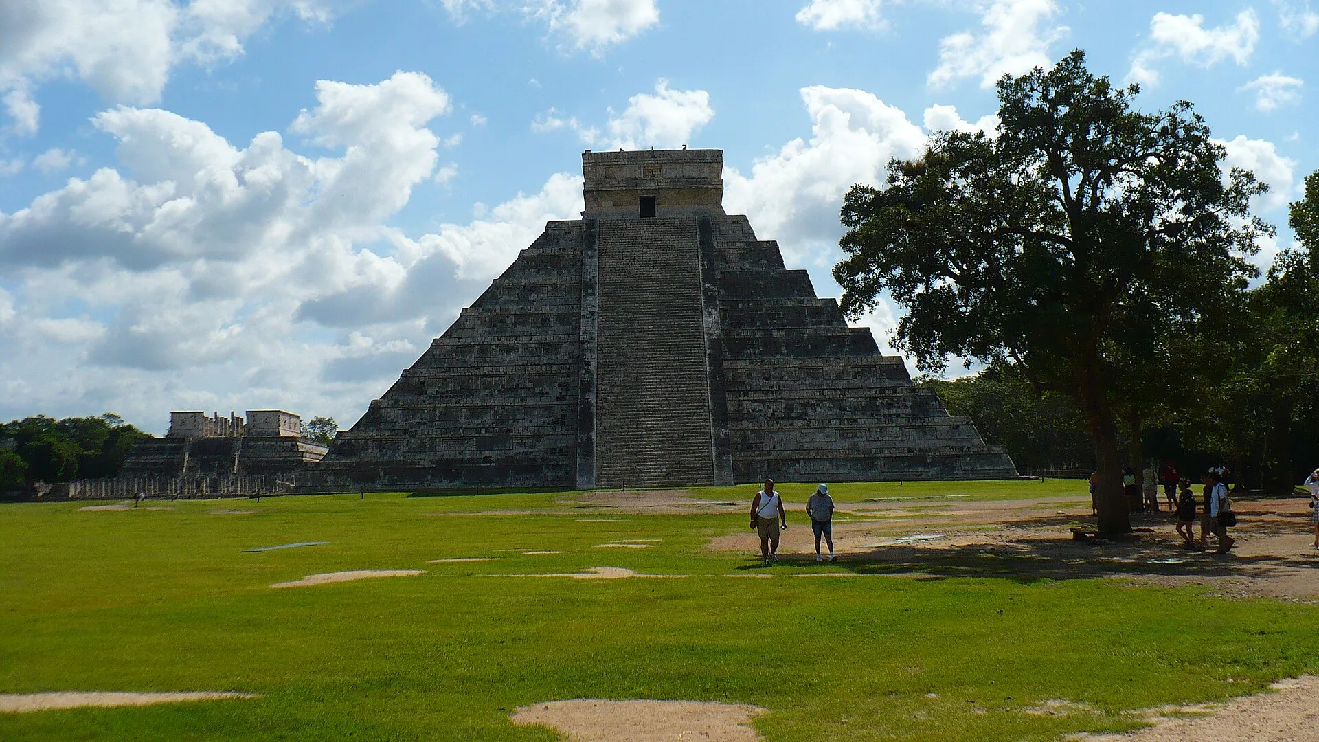 The Temple of Kukulcan pyramid at Chichen Itza in Mexico