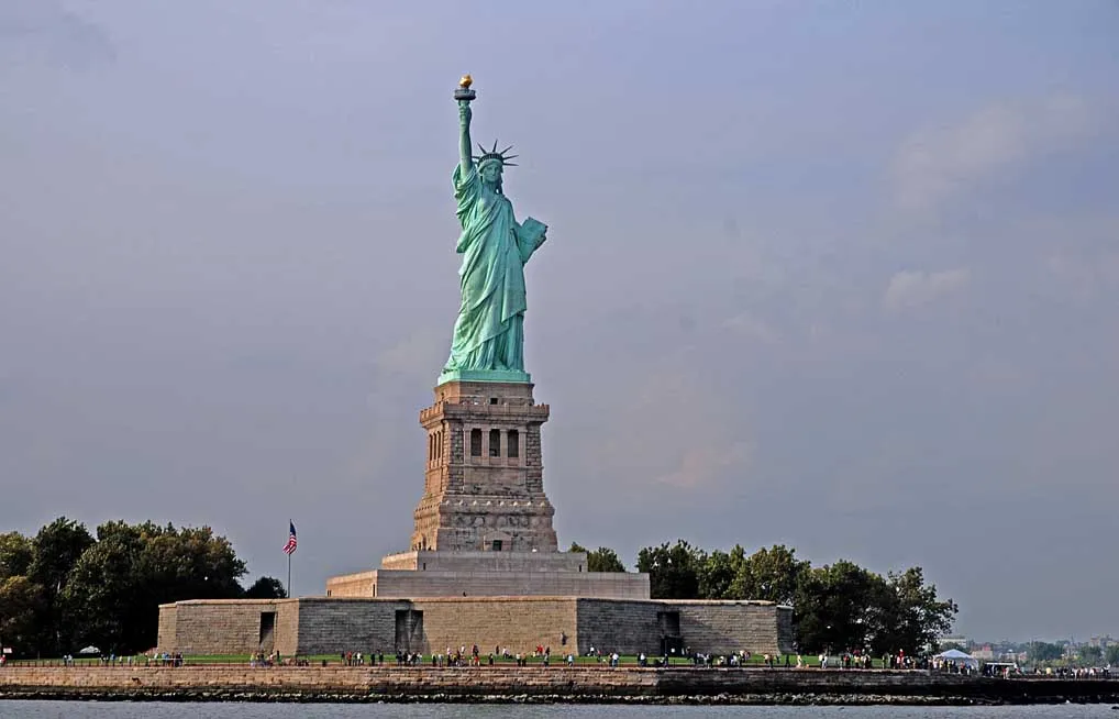 The Statue of Liberty in New York Harbor